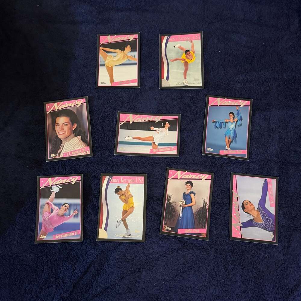 1994 Topps Nancy Kerrigan My Diary Trading Cards Lot of 9 Figure Skating